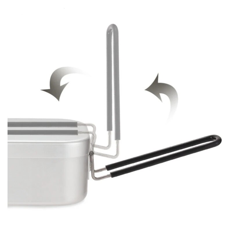 Camping Cooking And Eating - Lancheiras de alumínio 800/1400ml, viagem, acampamento,