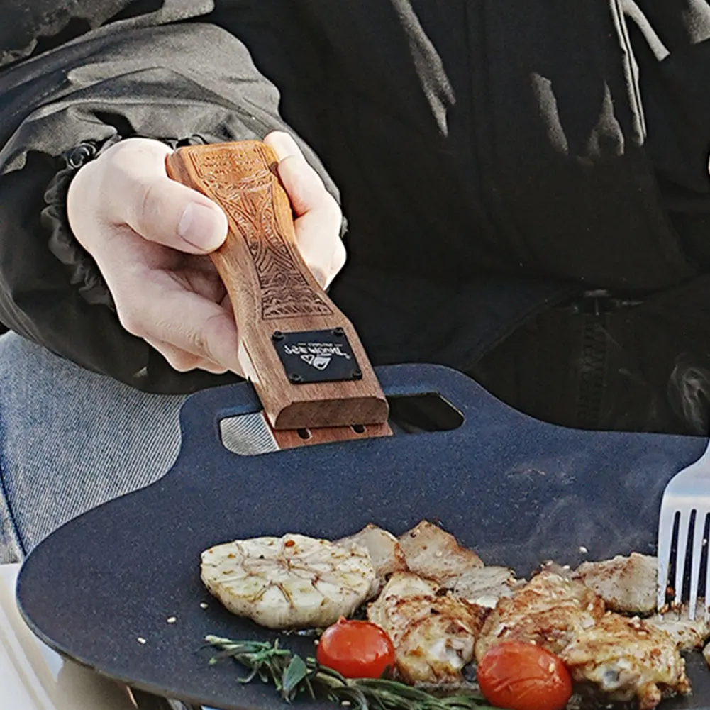 Camping Cooking And Eating - Chapa de Churrasco de Madeira Natural