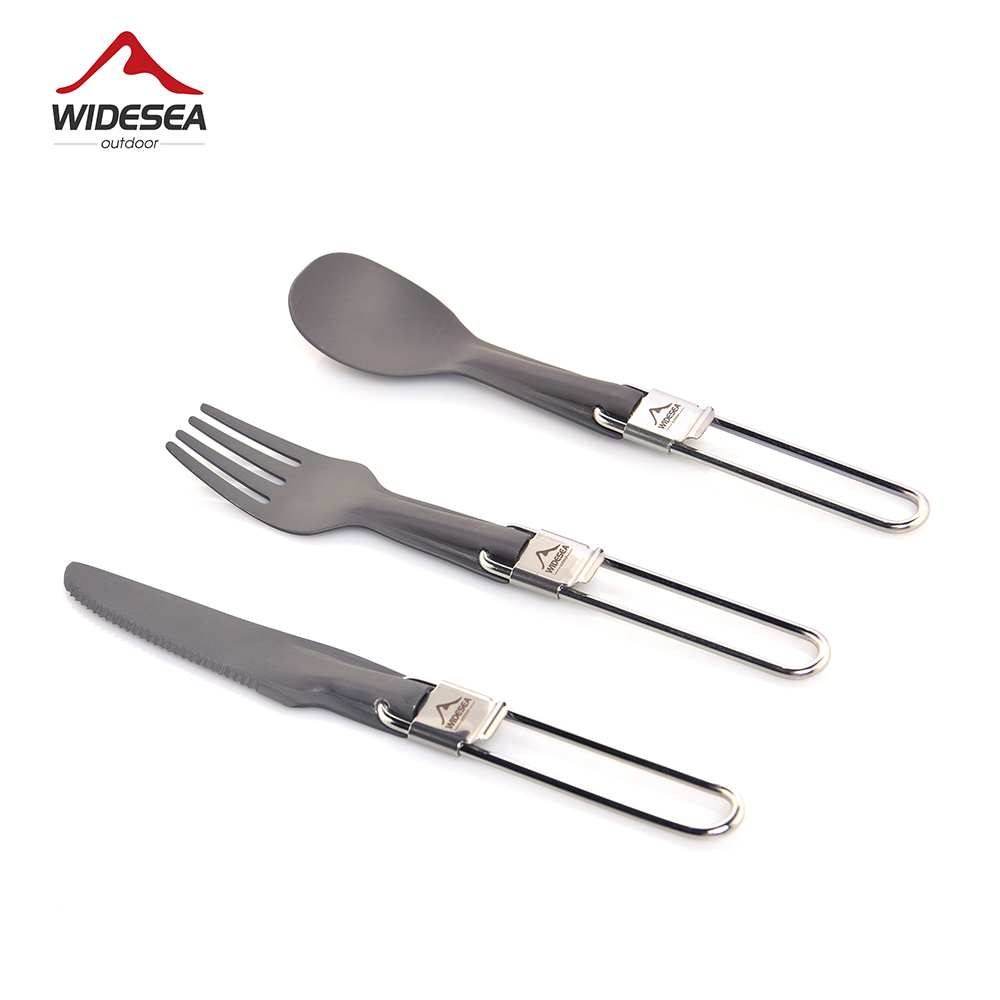 Camping Cooking And Eating Set - Widesea acampamento colher de alumínio garfo