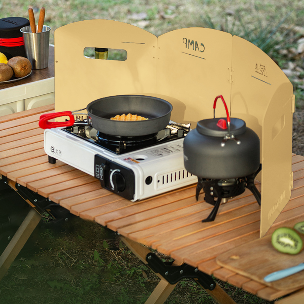 Camping Cooking Hob - Pára-brisa dobrável para fogão a gás
