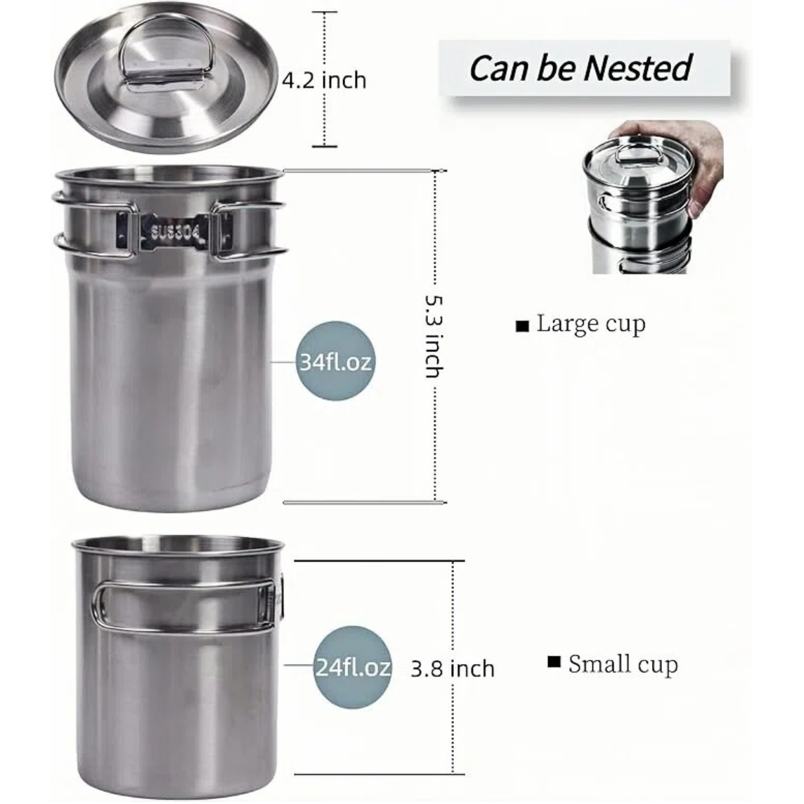 Canecas Dobráveis para Camping - Camping Cooking Sets avaliação e preço