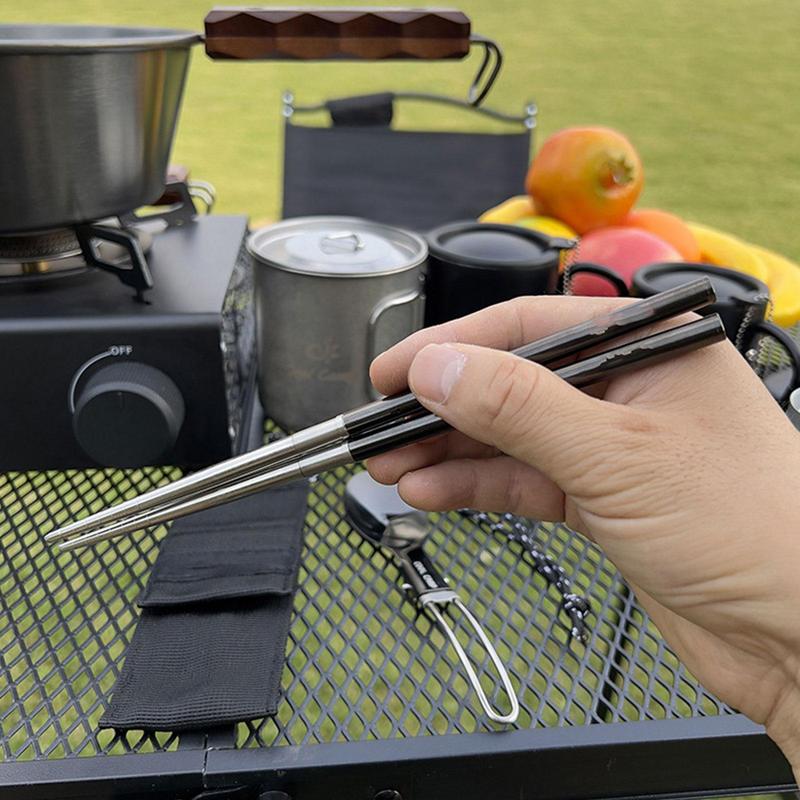 Colher dobrável pauzinhos viag - Camping Cooking And Eating Set avaliação e preço