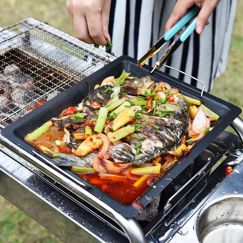 Panela de Grelhar Quadrada Gro - Camping Cooking Pot avaliação e preço