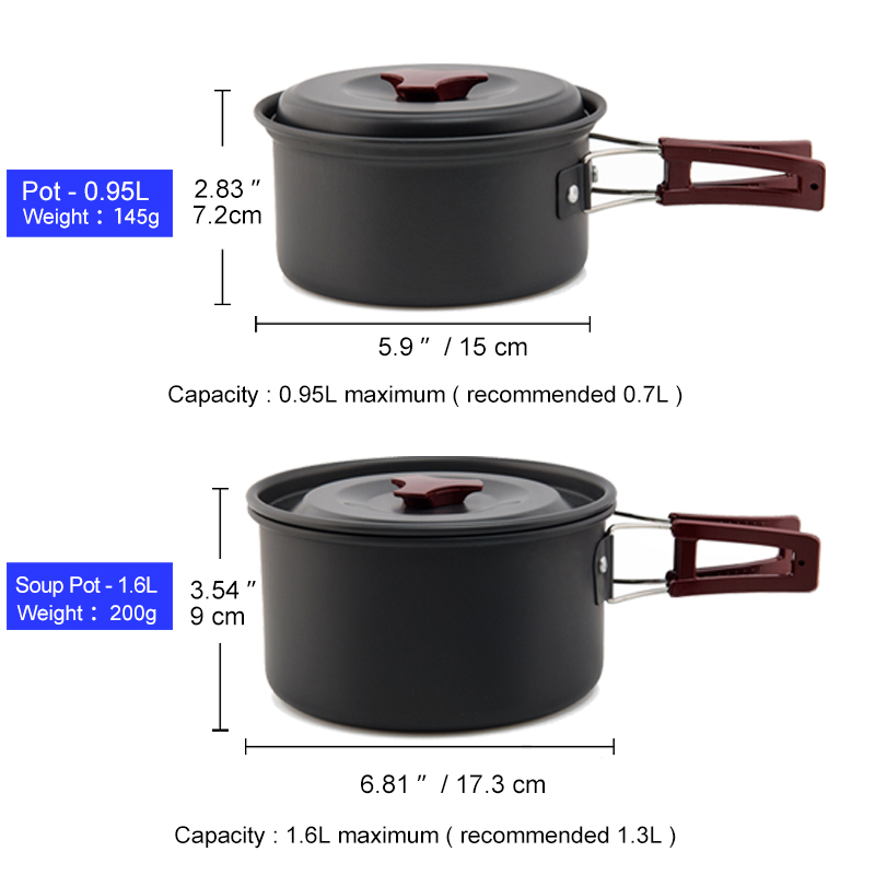 Widesea conjunto de panelas de - Camping Cooking And Eating Set avaliação e preço