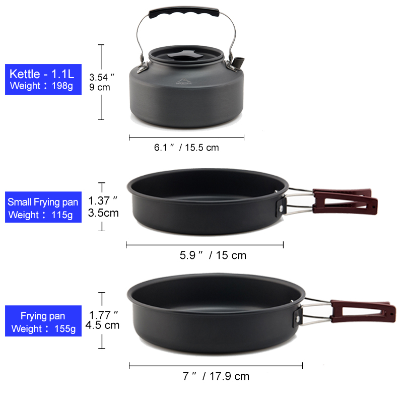 Widesea conjunto de panelas de - Camping Cooking And Eating Set avaliação e preço