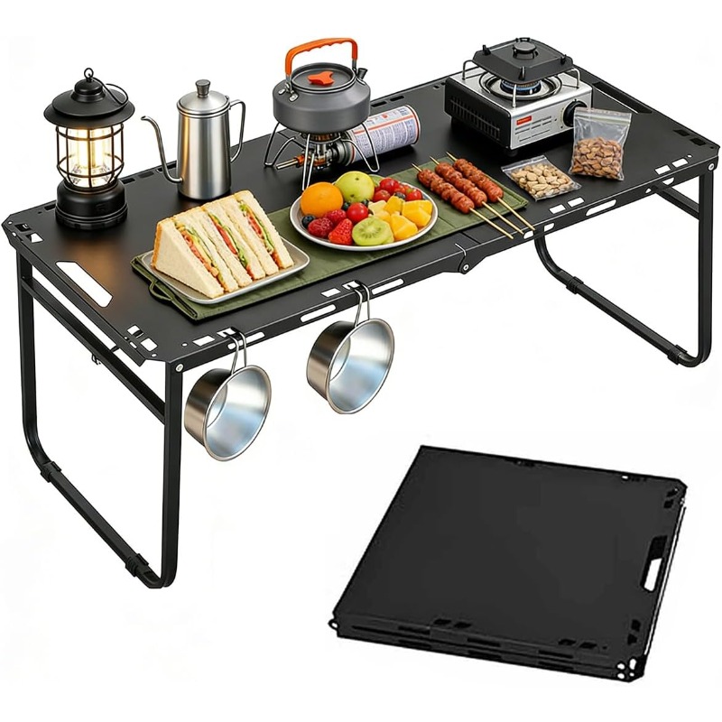 Mesa de Camping Ajustável e Po - Camping Cooking Table avaliação e preço
