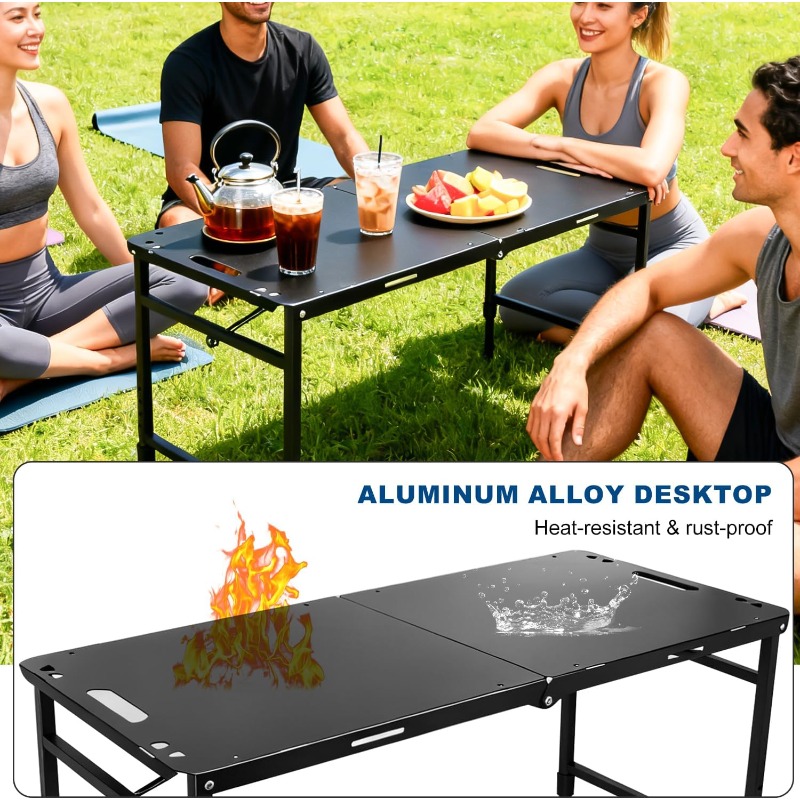 Mesa de Camping Ajustável e Po - Camping Cooking Table avaliação e preço