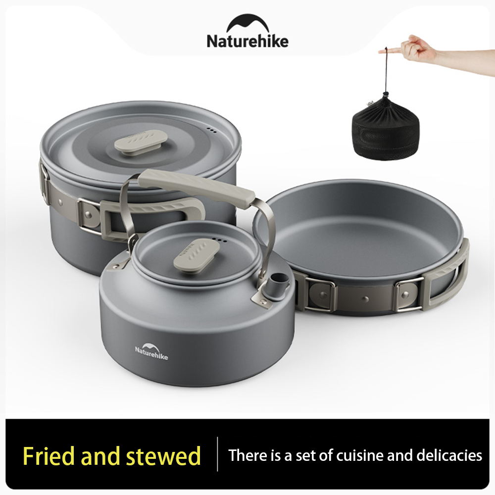 Naturehike conjunto de panelas - Camping Cooking Sets avaliação e preço